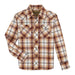 Boys Brown Plaid Retro Long Sleeve Shirt