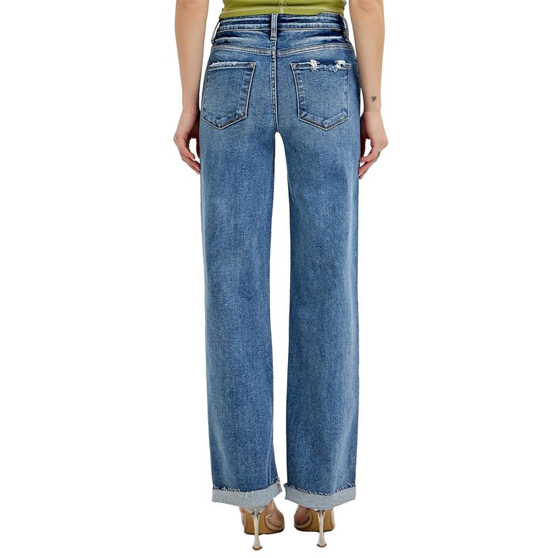 Womens Medium Wide Baggy Jean