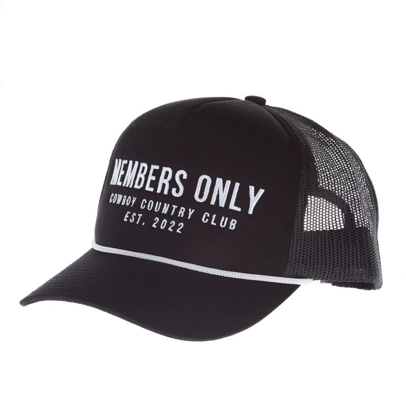 Black Cowboy Trucker Cap