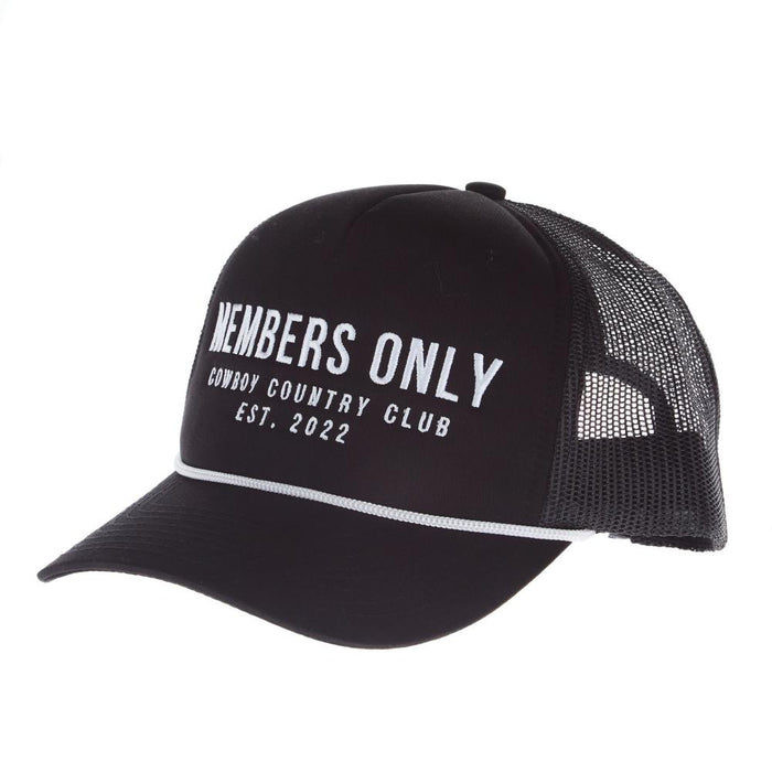 Black Cowboy Trucker Cap
