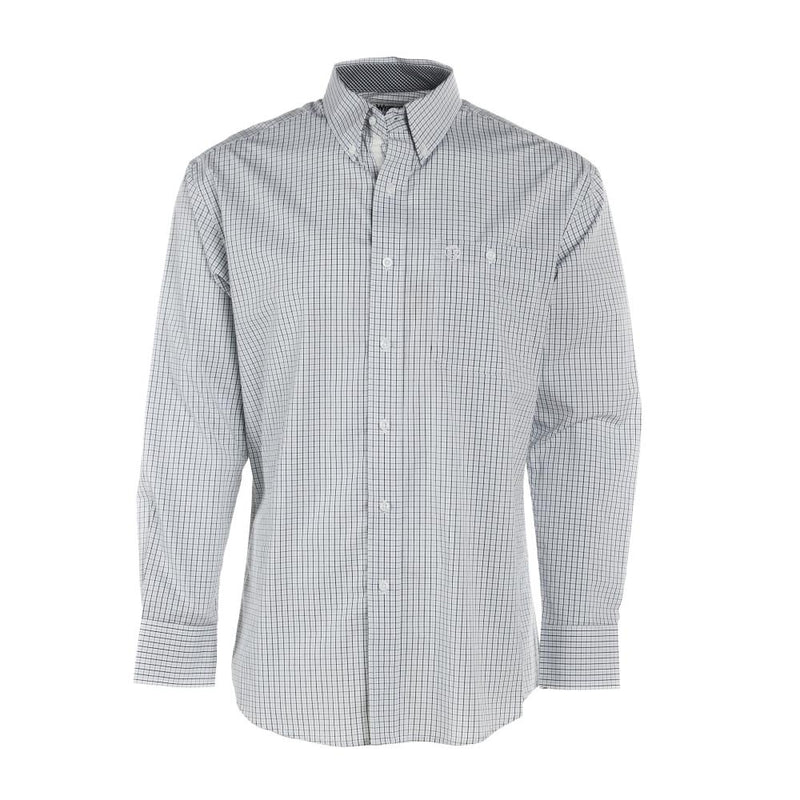 Mens George Strait White Plaid Long Sleeve Shirt