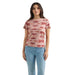 Womens Pink Multi Slim Tee