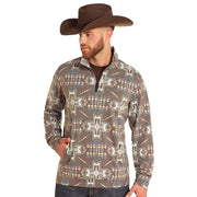 n Aztec Performance Brown Pullover