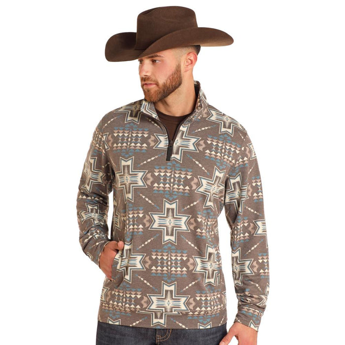 n Aztec Performance Brown Pullover