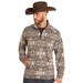 n Aztec Performance Brown Pullover