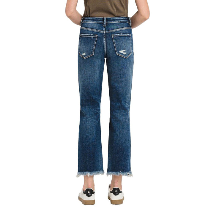 Ankle Straight Leg Integrated Wash Jeans