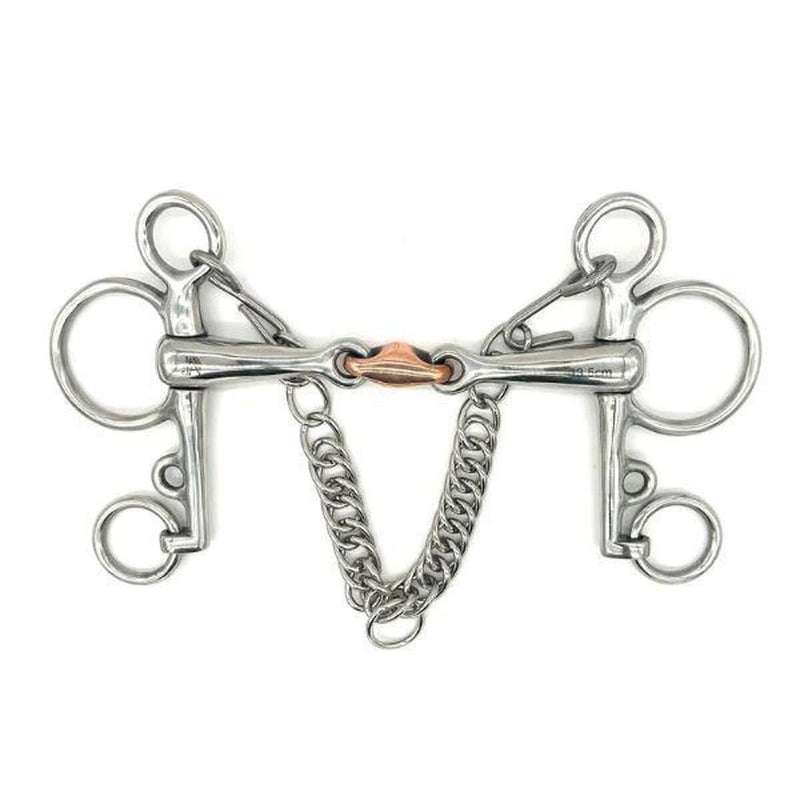 Double Jointed Copper Elliptical Pelham 5"