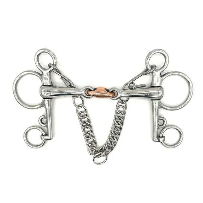 Double Jointed Copper Elliptical Pelham 5"