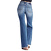 Womens Distressed Flare Jeans