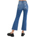 Womens Dark Tummy Control Crop Bootcut Jean
