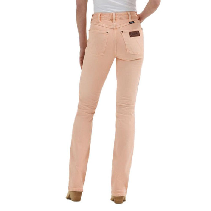Womens Bailey High Rise Peach Bootcut Jeans