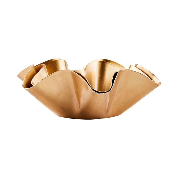 Brass Ruffle Bowl Set