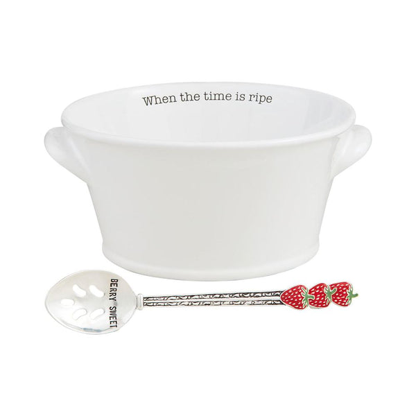 Mud Pie Time Is Ripe Strawberry Bowl Set