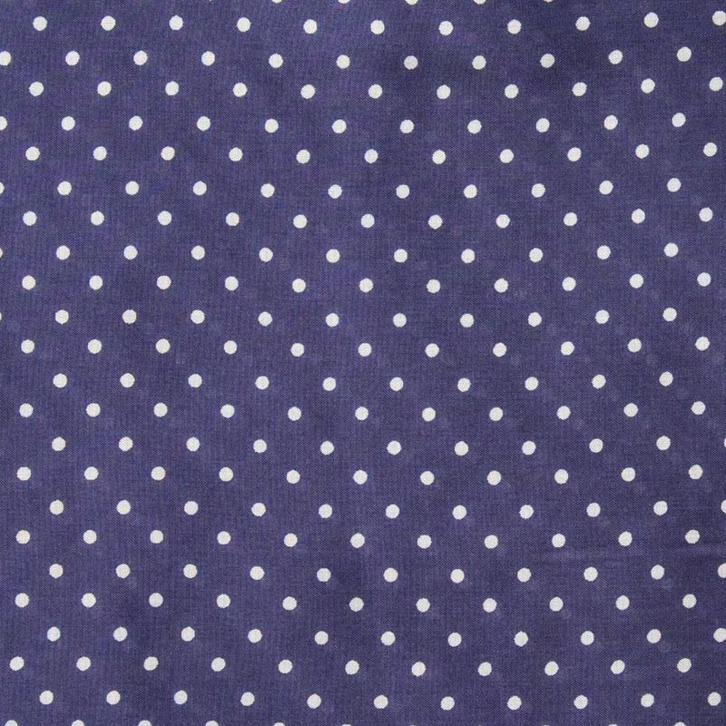 Polka Dot Silk Wild Rag Scarf - Navy