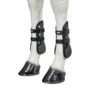Black Open Front Tendon Splint Boots
