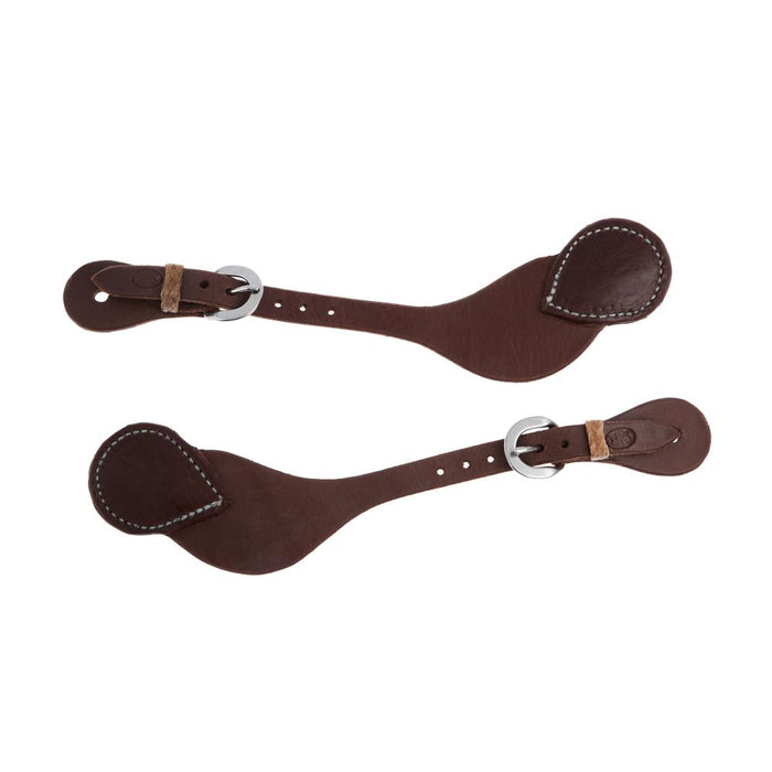 Oiled Hermann Oak Button Cover Men`s Spur Straps