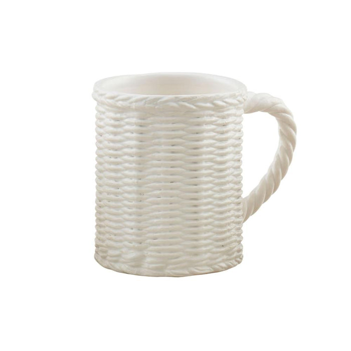Basketweave Stoneware Textured Braid Mug