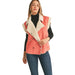 En Wom Pink Punch Faux Shearling Vest