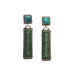 Green Bar Turquoise Post Earrings