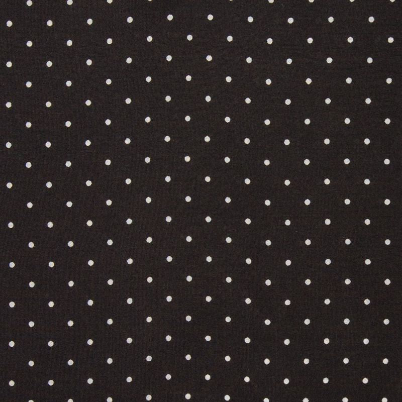 Polka Dot Silk Wild Rag Scarf - Black