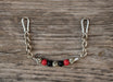 Red Black Leopard Silicone Beaded Gag Curb Chain