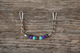 Purple Turquoise Cactus Silicone Beaded Gag Curb Chain