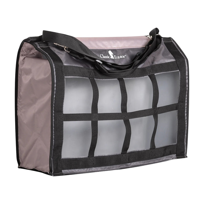 Grey Tan Top Load Hay Bag