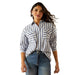 Women's Coastal Stripe Baggy Button Up Shirt