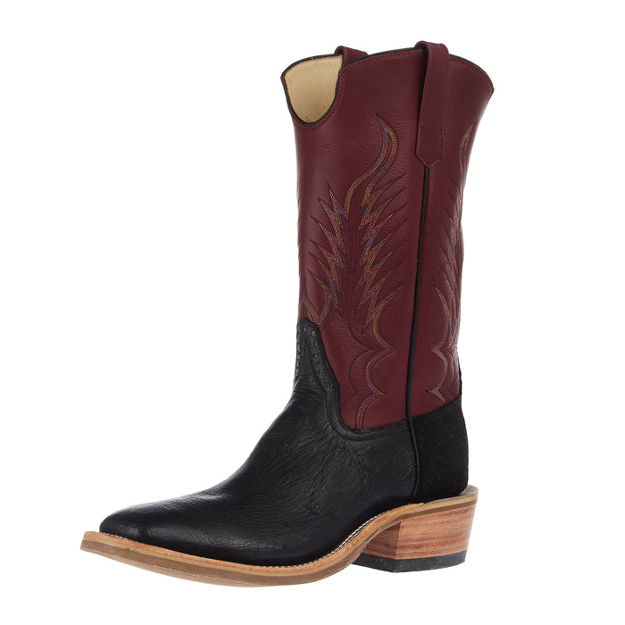 Men`s Ride Ready Black Smooth Ostrich Vamp 13in Oxblood Waxy Kansas Top