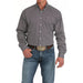 Men Purple Print Classic Button Down Shirt
