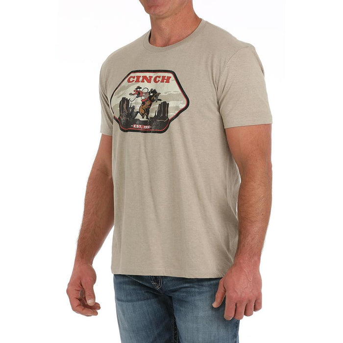 Mens Bucking Horse Khaki T-shirt