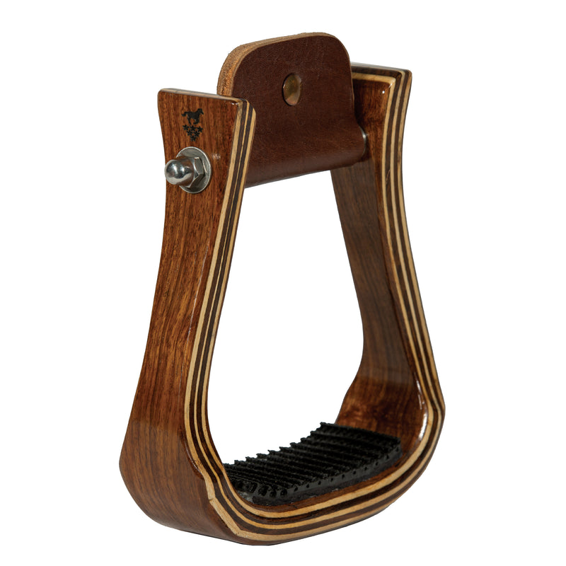 Dark Gloss 2in Wood Barrel Stirrups