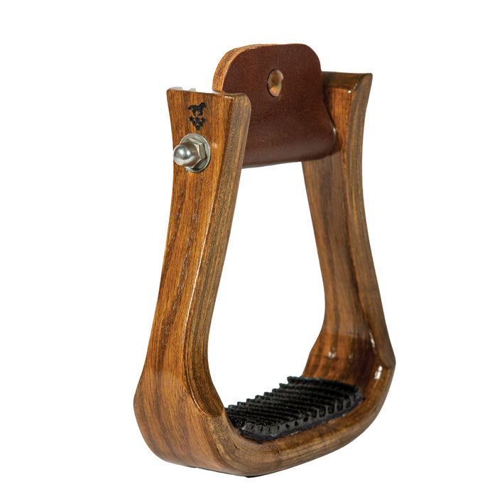 Medium Gloss 2in Wood Barrel Stirrups