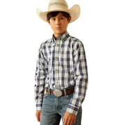 Boys Navy Plaid Pro Series Curtis Shirt