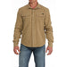 Men's Arena Flex Brown Long Sleeve Snap Shirt