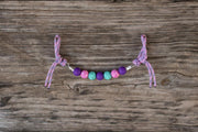Purple Turquoise Pink Cactus Silicone Beaded Gag Bit Curb Strap