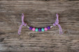 Purple Turquoise Pink Cactus Silicone Beaded Gag Bit Curb Strap