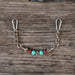 Turquoise Rust Leopard Silicone Beaded Gag Chain Curb Strap