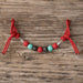 Red Turquoise Cactus Silicone Beaded Gag Bit Curb Strap
