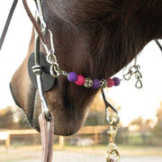 Purple Pink Leopard Silicone Beaded Gag Chain Curb Strap