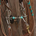 Turquoise Leopard Cactus Silicone Beaded Gag Chain Curb Strap