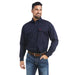 Men's FR Navy Long Sleeve Button Down Work Shirt