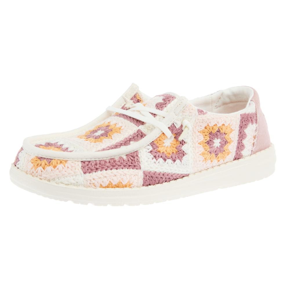 Hey Dude Women`s Petal Pink Wendy Cottage Crochet Casual