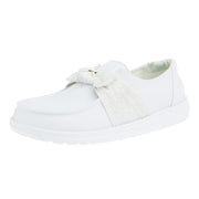Women`s White Wendy Bow Casual