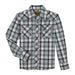 Boys Grey Black Plaid Retro Shirt
