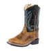 Toddler Burnt Brown Foot and Cactus Navy Shaft Square Toe Boot