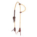 Brown Iron Rawhide Slip Ear Headstall