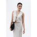 Ladies Front Tie Cropped Vest