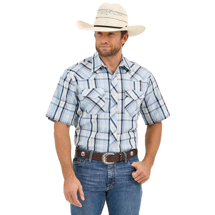 Mens 20X Comfort White/Blue Shirt