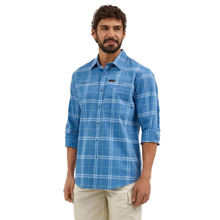 Mens Mangosteen Plaid ATG Long Sleeve Button Down Shirt